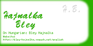 hajnalka bley business card